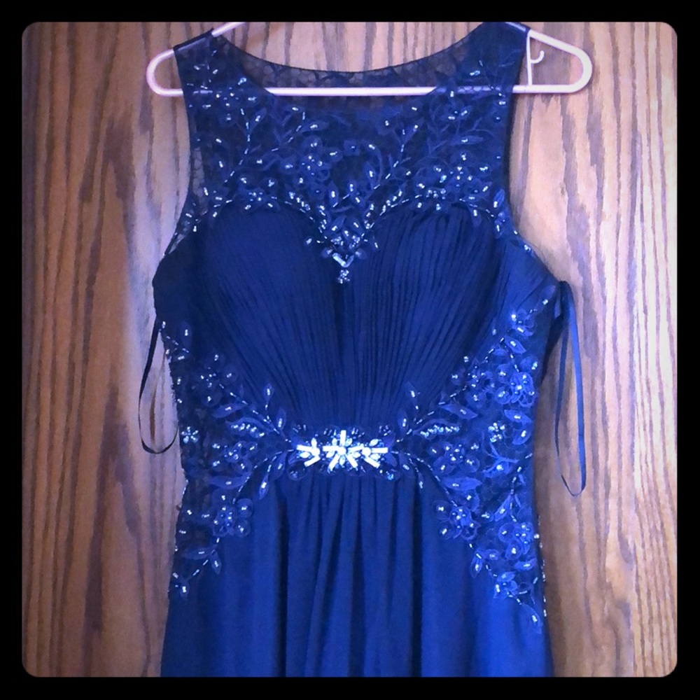 Long formal beaded dress